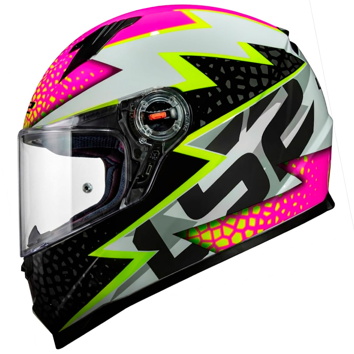 Capacete Original LS2 FF358 Speedy Branco Rosa